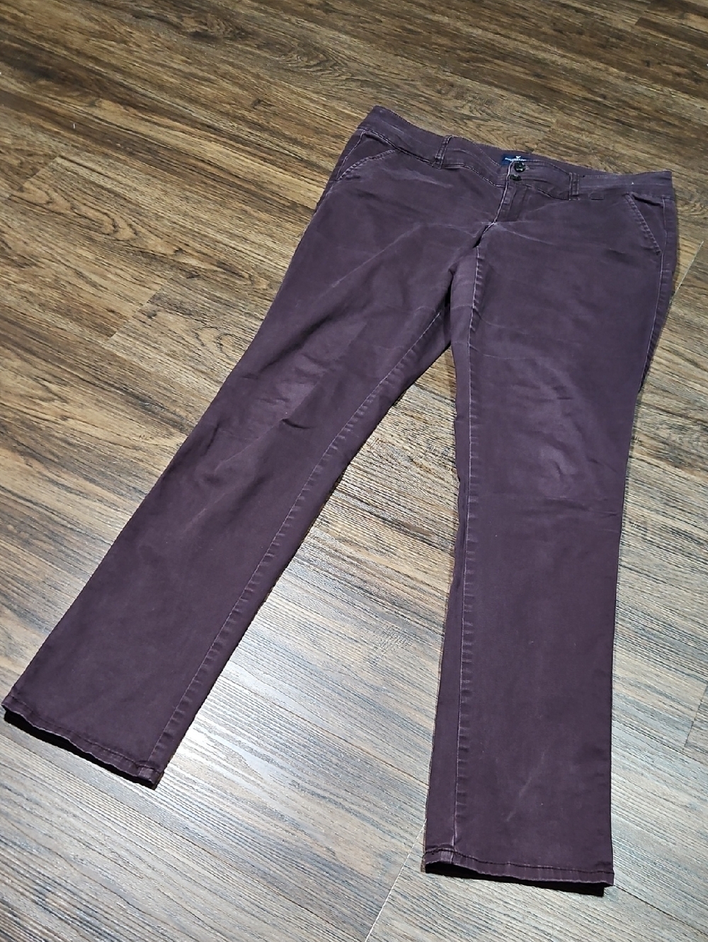 American Eagle Skinny Jeans Womens 10 Long Plum Stretch Denim Pants
